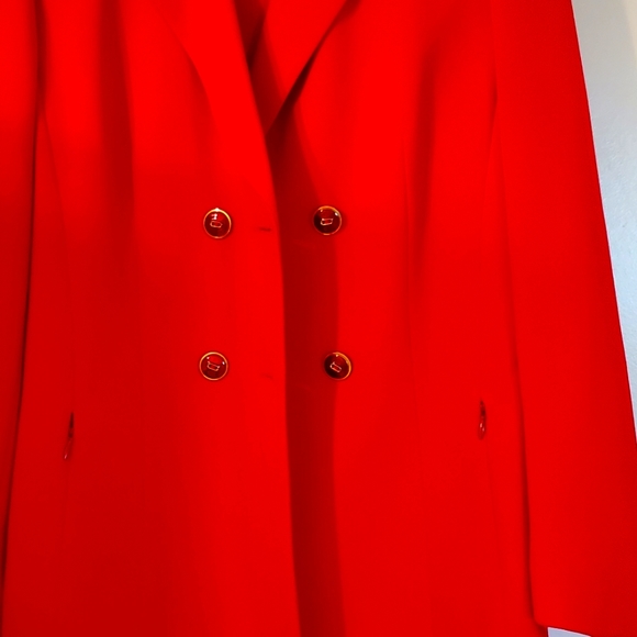 Red Slit Skirt Suit John Meyer Skirt Lined & Feminine with Sexy Adjustable Slit - Picture 4 of 12